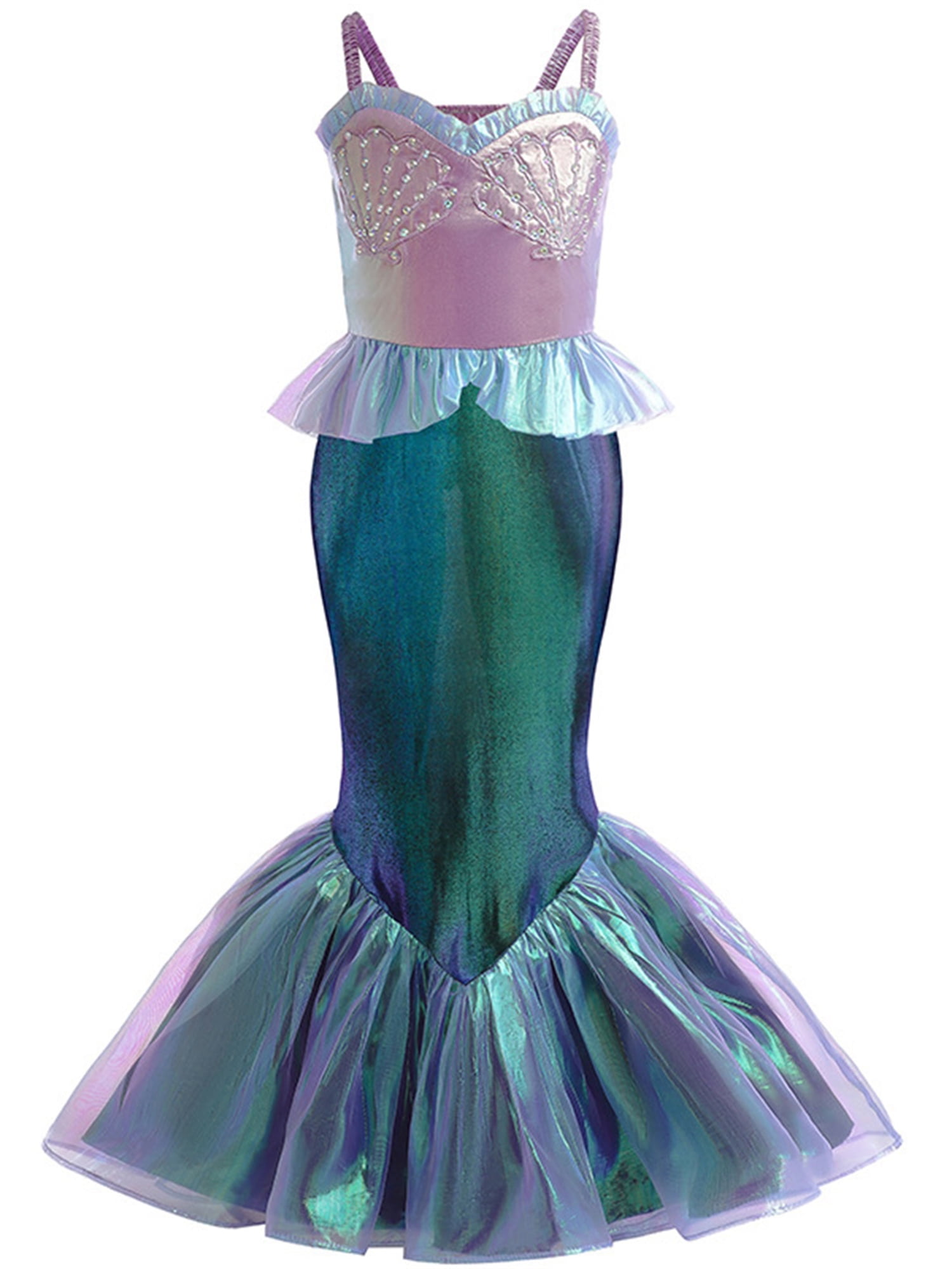 Peyakidsaa Little Girls Mermaid Costume Deluxe Sleeveless Dress