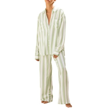 JNGSA Lounge Sets for Women 2 Piece Button Up Pajama Set Fall Clothes ...