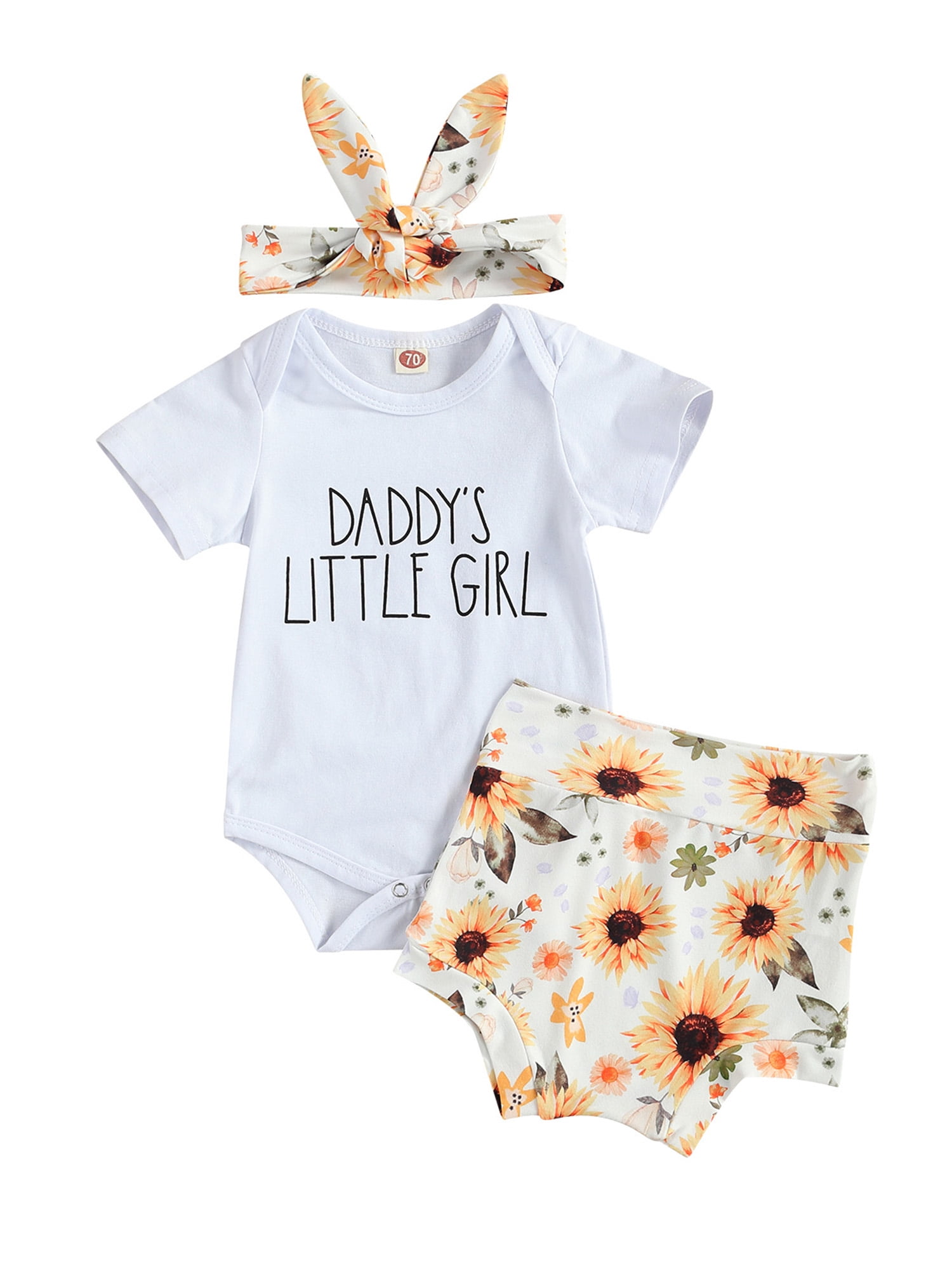 Peyakidsaa Newborn Baby Girls Clothes Set Toddlers Summer Short Sleeve ...
