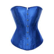 Peyakidsaa Tight Vest Women Plus Size Waist Corset Bustier Top Satin Waist Cincher Lace up Boned Bustier Underbust S-6XL