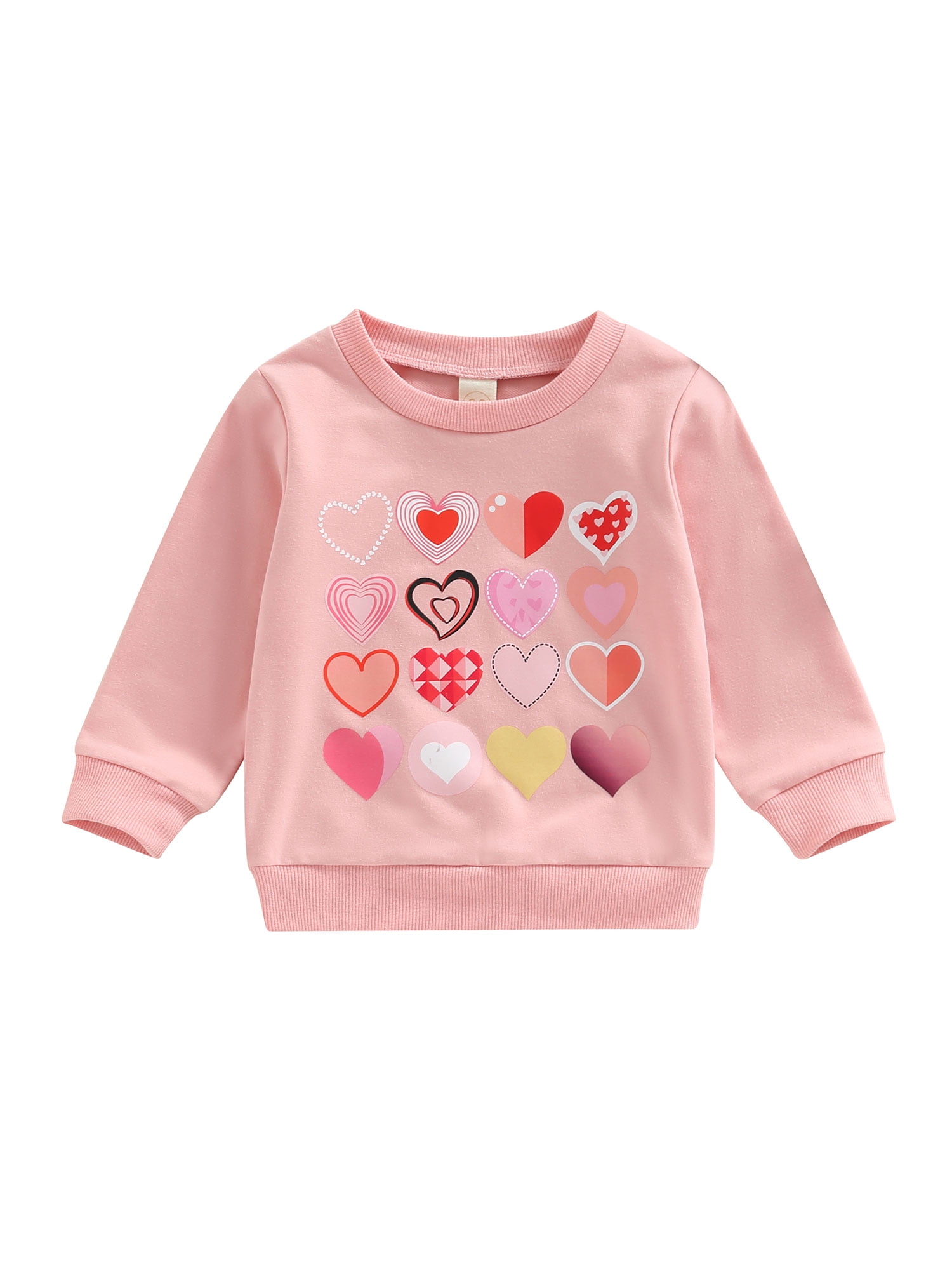 Peyakidsaa Valentine's Day Toddler Baby Girls Sweatshirt Casual Heart ...