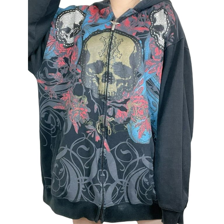 Ladies skull hoodie sale