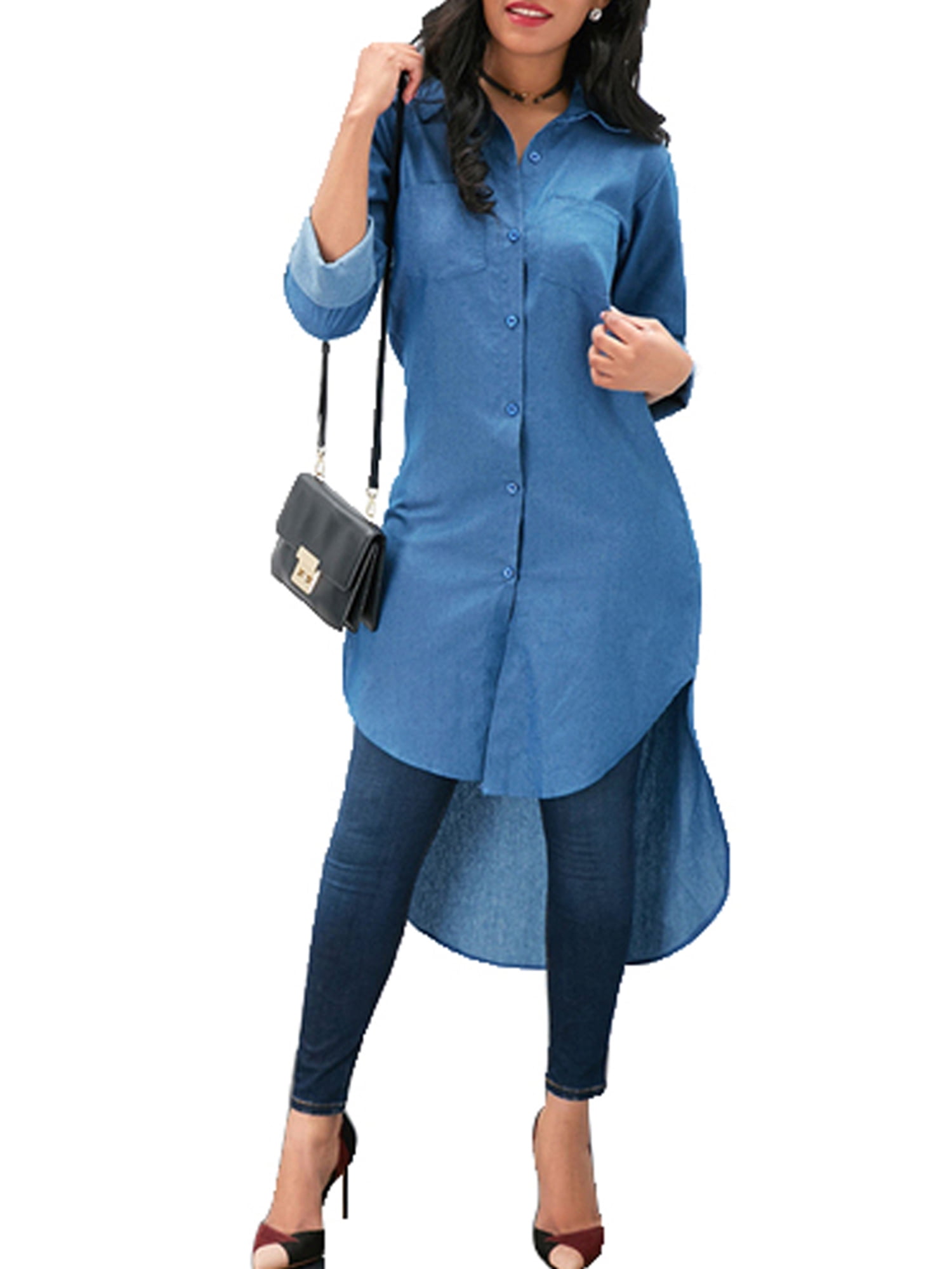 ladies long shirts for jeans