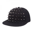 thumbnail image 1 of Peyan Unisex Punk Studded Baseball Hip-Hop Hat Adjustable Snapback Spike Rivet Stud Cap, 1 of 6