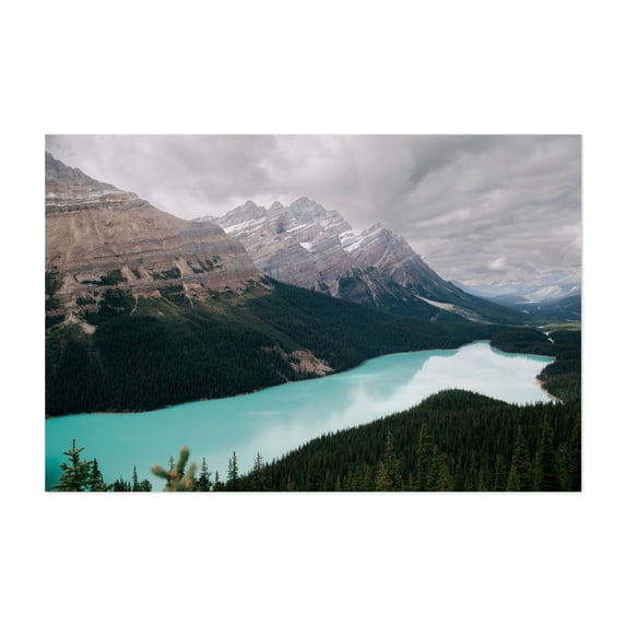 Peyto Lake - Alberta Canada Photography Nature Landscape Mountain Scenic Wilderness Forest Unframed Wall Art Print 24 x 36 inches