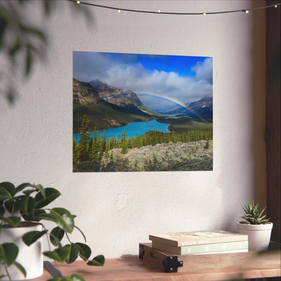 Peyto Lake Rainbow Photography Print