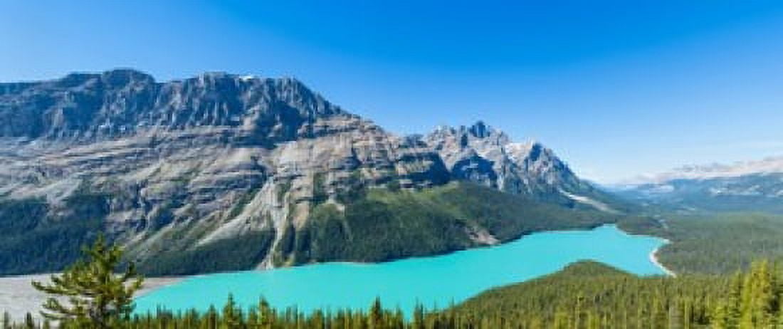 Peyto Lake at Banff National Park Alberta Canada Canvas Art - Panoramic Images (15 x 6)