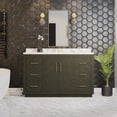 thumbnail image 1 of Peyton 60" Single Bathroom Vanity with Dark Oak Cabinet and Carrara Marble Top, 1 of 6