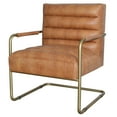 thumbnail image 1 of Peyton Bonded Leather Chair Gold Frame, Vintage Cider, 1 of 2