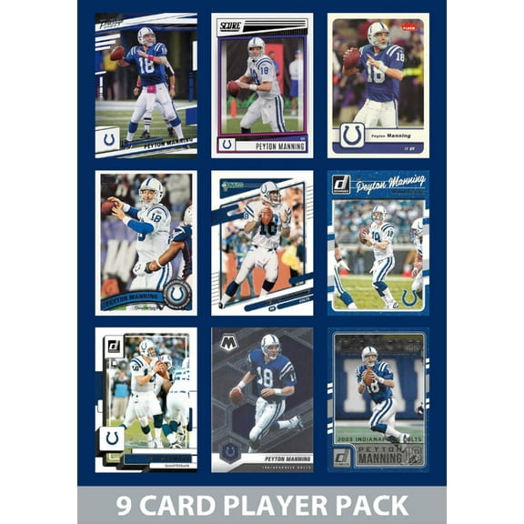 Peyton Manning 9 Card Legend Pack Donruss Topps Panini Score Indianapolis Colts