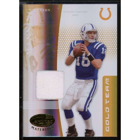 Peyton Manning Card 2007 Leaf Certified Materials Gold Team #9