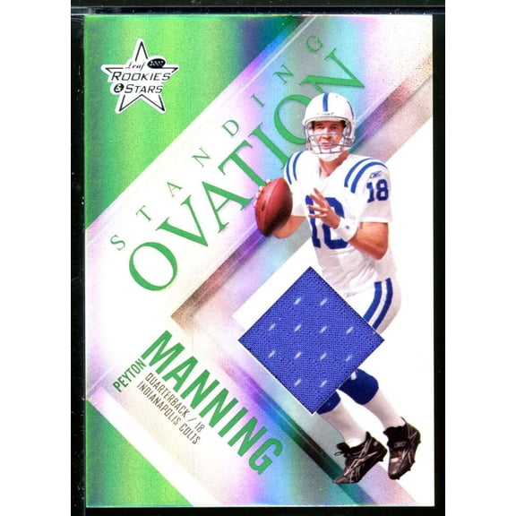 Peyton Manning Card 2007 Leaf Rookies and Stars Standing Ovation Green #21