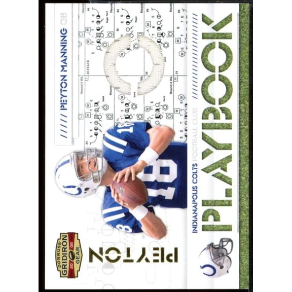 Peyton Manning Card 2008 Donruss Gridiron Gear Playbook Jerseys O's #2