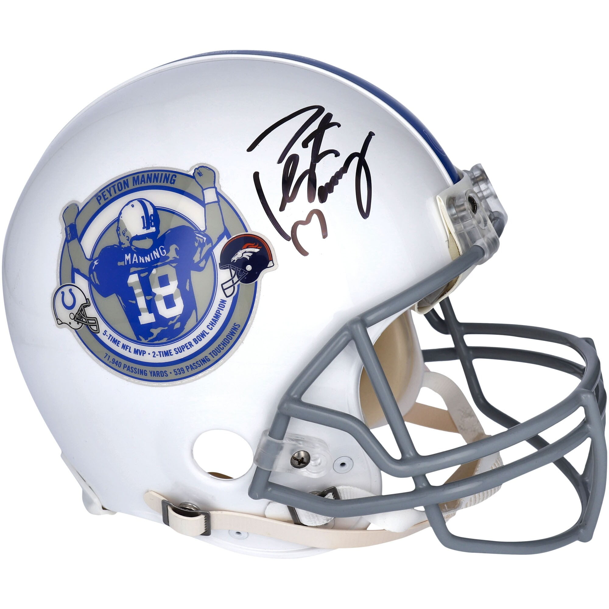 Peyton manning hotsell signed helmet