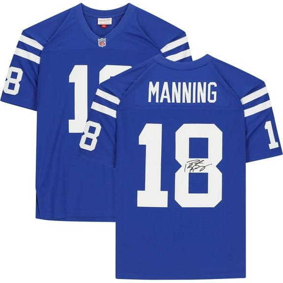Peyton Manning Indianapolis Colts Autographed Mitchell & Ness Replica Blue Jersey - Fanatics Authentic Certified