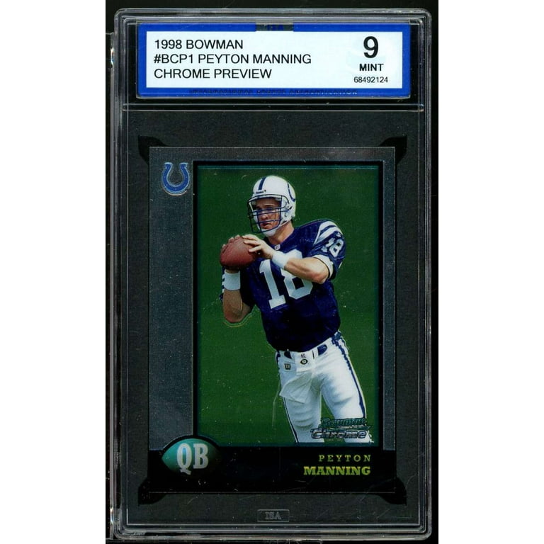 Peyton Manning Rookie Card 1998 Bowman Chrome Preview #BCP1 Peyton Manning Rookie Card 1998 Bowman Chrome Preview #BCP1