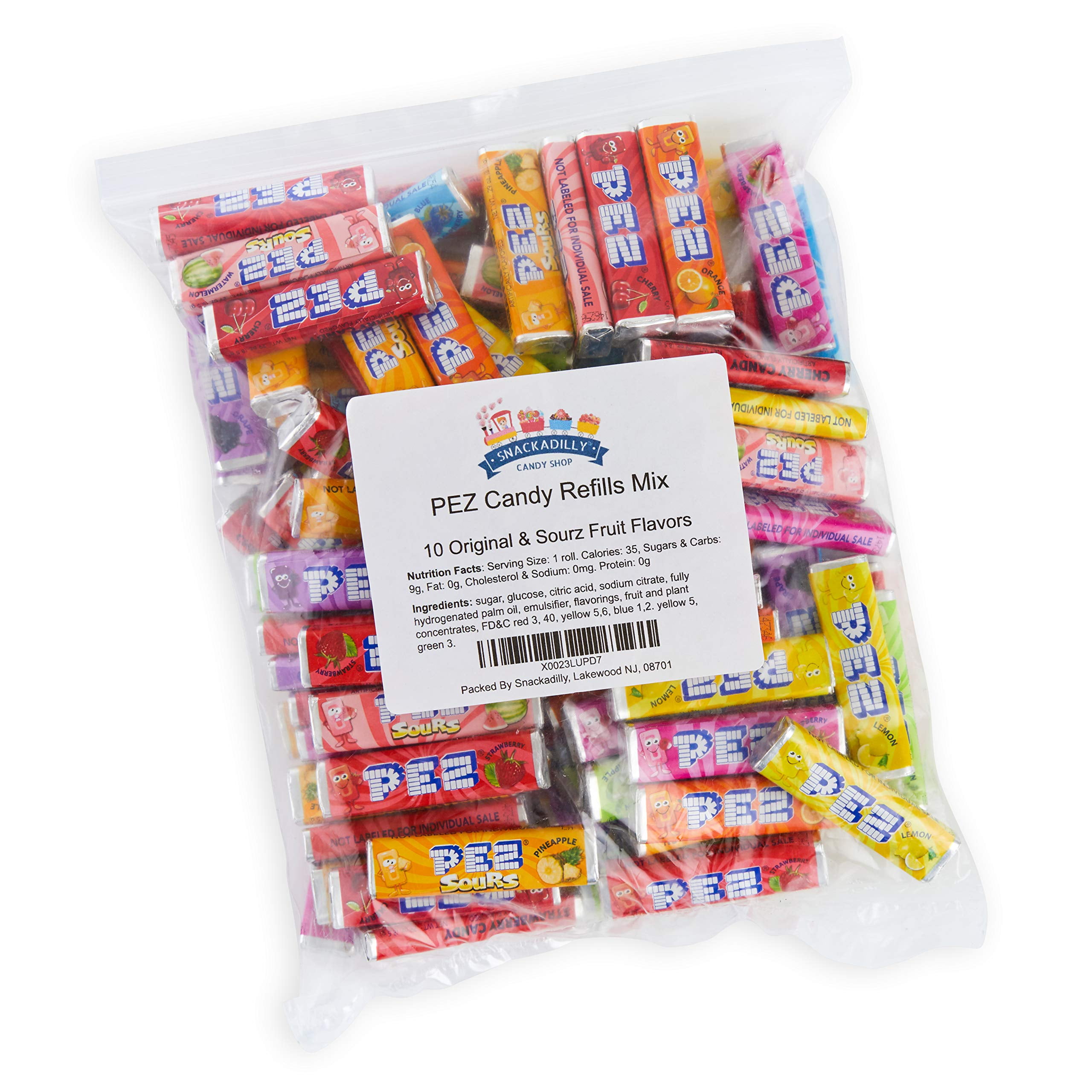 Pez 10 Flavor Assortment 1 LB Bag - Cherry, Grape, Lemon, Orange ...