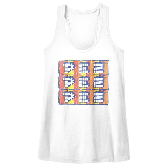 Pez Brands Stacked Pez Ladies Racerback Tank Top Shirt