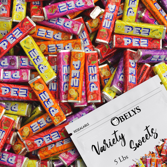 Pez Candy Assorted Flavor | 5 Pounds ( 80 oz) Variety Fruit Flavored Candy - Individually Wrapped Candy Refills
