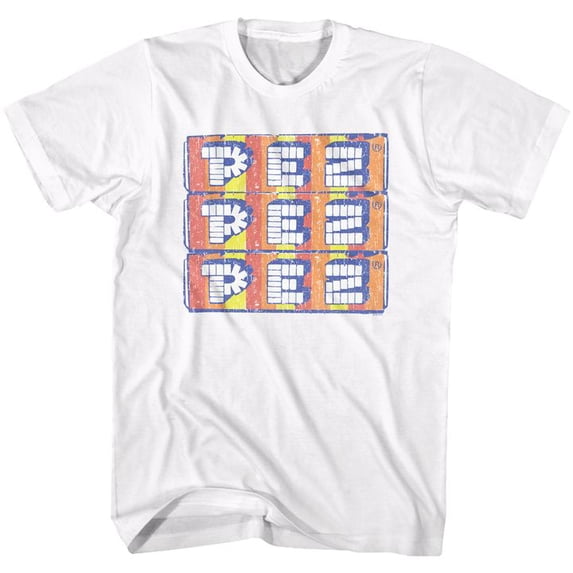 Pez Stacked Pez White Adult T-Shirt 5Xl