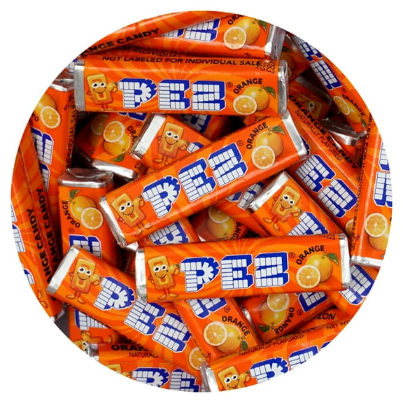 Pez Candy Refills, Orange Flavor, 1 Pound Bulk Bag (Approx. 40 Pieces), Candy Wrapped