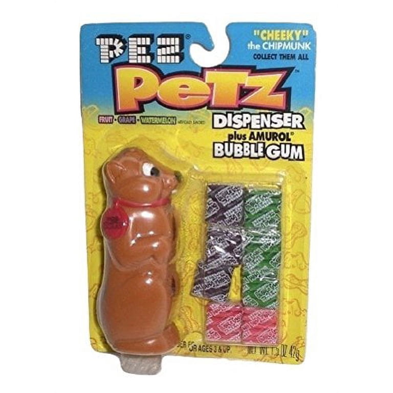 Pez Petz Chipmunk Cheeky Bubble Gum Dispenser - Walmart.com