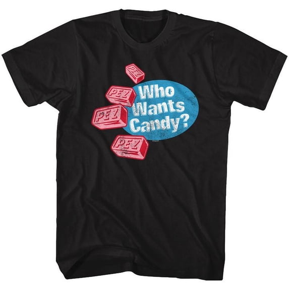 Pez Who Wants Candy Black Adult T-Shirt 2Xlt