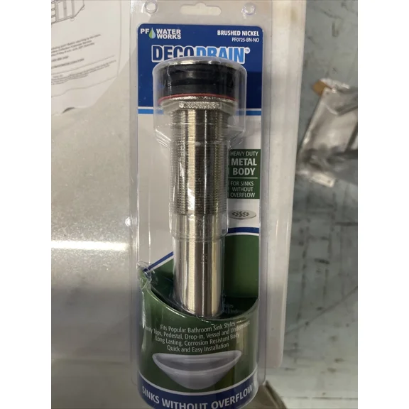 Pf Water Works Deco Drain Grid Drain - Brushed Nickel