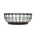 thumbnail image 1 of Pfaltzgraff Anvil Metal Wire Cage Centerpiece Fruit Storage Basket, Black, 1 of 7