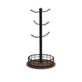 Pfaltzgraff Anvil Metal Wire Cage Mug Tree Holder, Black 5297386