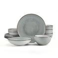 thumbnail interactive-video image 1 of Pfaltzgraff Arlie 12 Piece Stoneware Dinnnerware Set Gray, 1 of 5