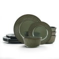 thumbnail interactive-video image 1 of Pfaltzgraff Dannie 12 Piece Stoneware Dinnerware Set Gray, 1 of 5