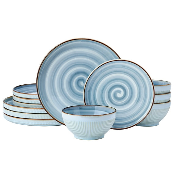 Pfaltzgraff Dusk 12 Piece Dinnerware Set, Blue