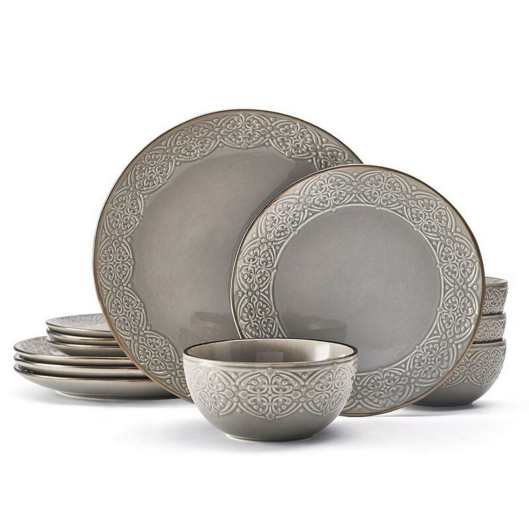 Free Shipping! Pfaltzgraff Emma 12 Piece Stoneware Dinnerware Set