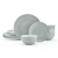 thumbnail interactive-video image 1 of Pfaltzgraff Felicity 12 Piece Stoneware Dinnerware Set Gray, 1 of 5