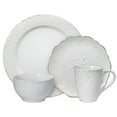 thumbnail interactive-video image 1 of Pfaltzgraff French Lace 16 Piece Stoneware Dinnerware Set White, 1 of 5