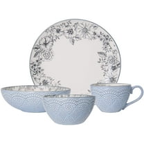 Pfaltzgraff Gabriela Gray 16-Piece Stoneware Dinnerware Set, Service for 4 - ,Gabriela Grey