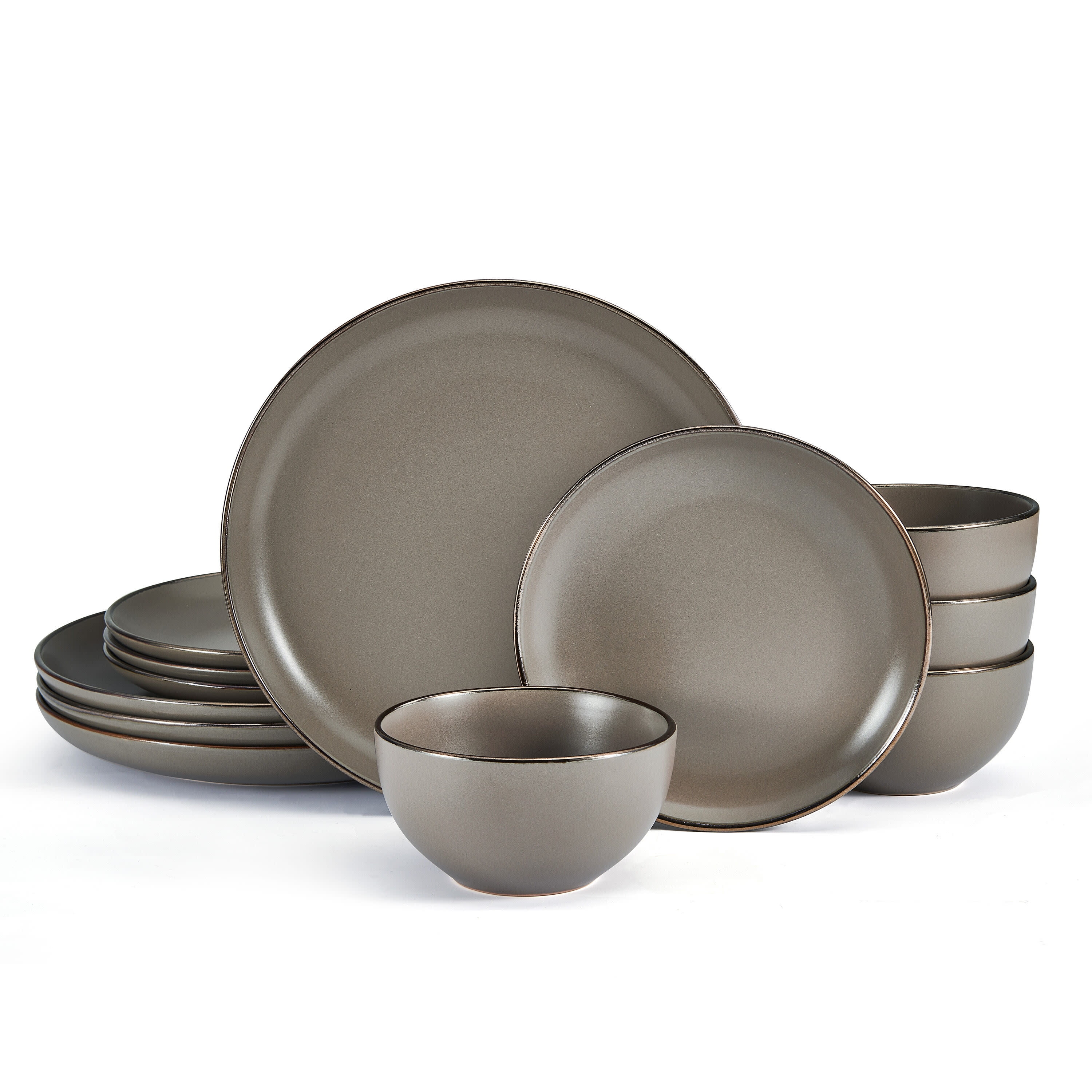 Pfaltzgraff Hadlee 16-Piece Dinnerware Set - Grey