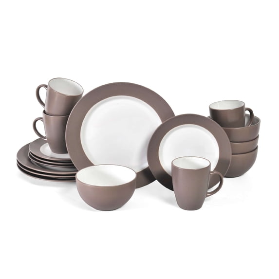 Pfaltzgraff® Harmony Taupe 16-Piece Stoneware Dinnerware Set