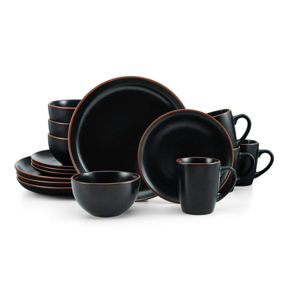 Pfaltzgraff® Hunter Black 16-Piece Dinnerware Set Stoneware
