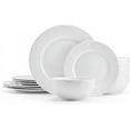 thumbnail interactive-video image 1 of Pfaltzgraff Jules 12 Piece Porcelain Dinnerware Set White, 1 of 10