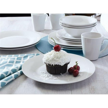 Pfaltzgraff Kaylee Collection White Porcelain Round Dinner Plate 12 pk