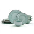 thumbnail interactive-video image 1 of Pfaltzgraff Kori 12 Piece Stornware Dinnerware Set Sage, 1 of 5