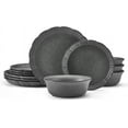 thumbnail interactive-video image 1 of Pfaltzgraff Noah 12 Piece Stoneware Dinnerware Set Gray, 1 of 5