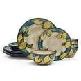 thumbnail interactive-video image 1 of Pfaltzgraff Painted Lemons 12 Piece Dinnerware Set Tan, 1 of 5