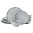 thumbnail interactive-video image 1 of Pfaltzgraff Stone 12 Piece Dinnerware Set, Gray, 1 of 12