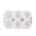 thumbnail image 1 of Pfaltzgraff Studio 12 Inch Porcelain Muffin Tray Pink Green, 1 of 4