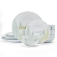thumbnail interactive-video image 1 of Pfaltzgraff Tranquil Trails 12 Piece Stoneware Dinnerware Set White, 1 of 11