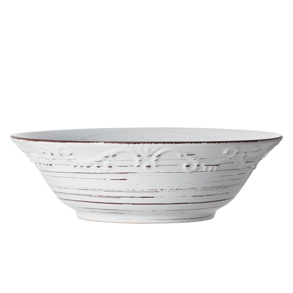 Pfaltzgraff Trellis 9 inch Stoneware Vegetable Bowl White