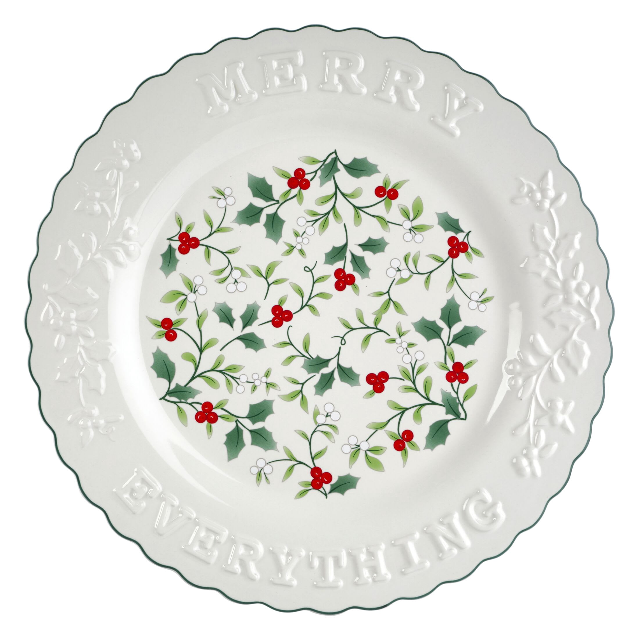 Pfaltzgraff Winterberry 12 in Stoneware Share Serving Platter Merry Everything